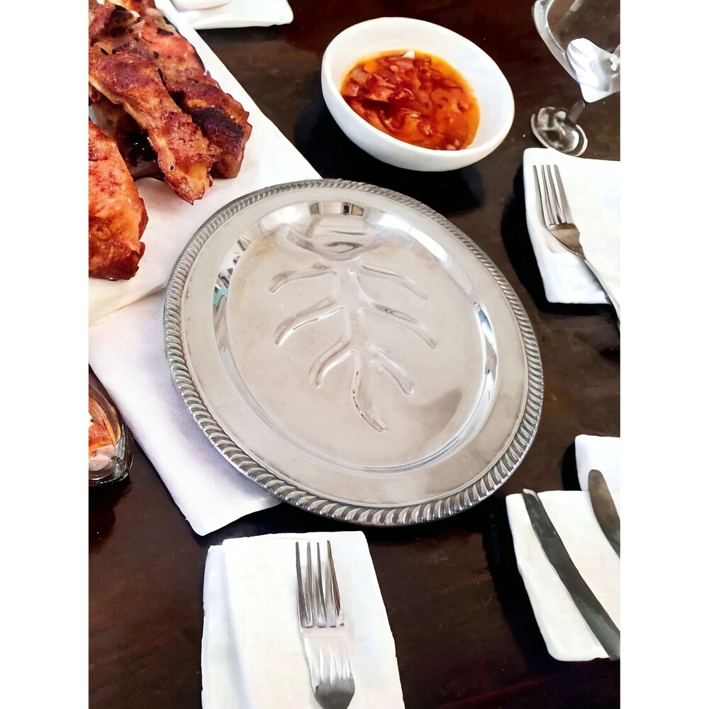 Vintage Silver Plated Meat Tray, Oval Serving Platter, Footed Dish